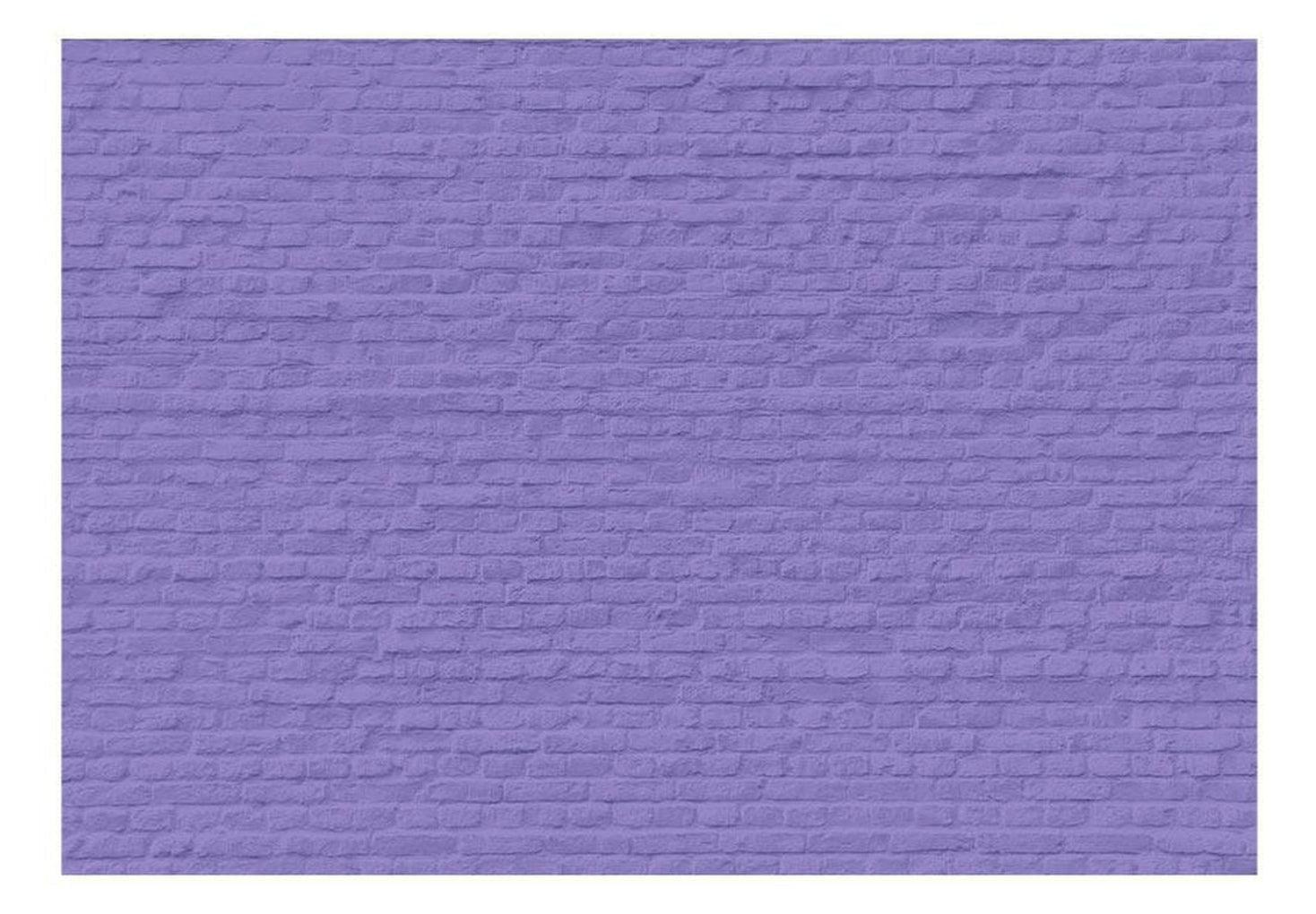 Surface Texture Wallpaper Wall Mural - Purple Painted Brick Wall