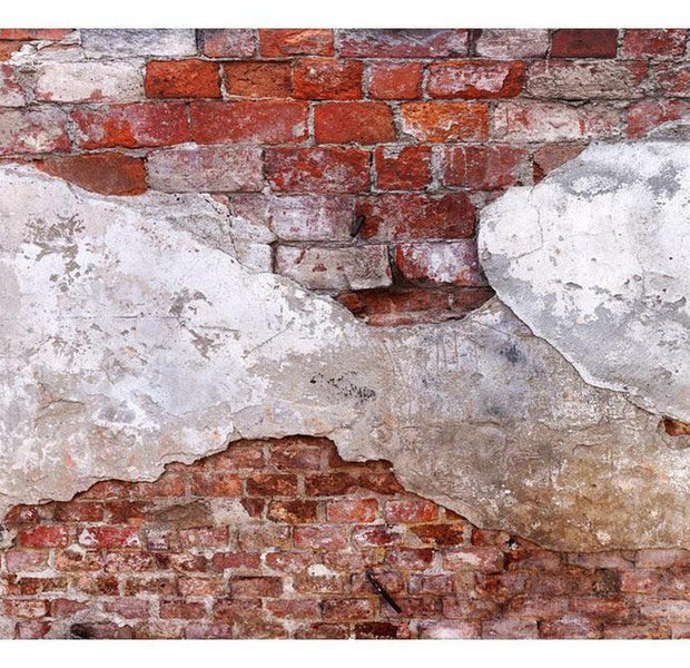 Surface Texture Wallpaper Wall Mural - Red Brick Old Plaster