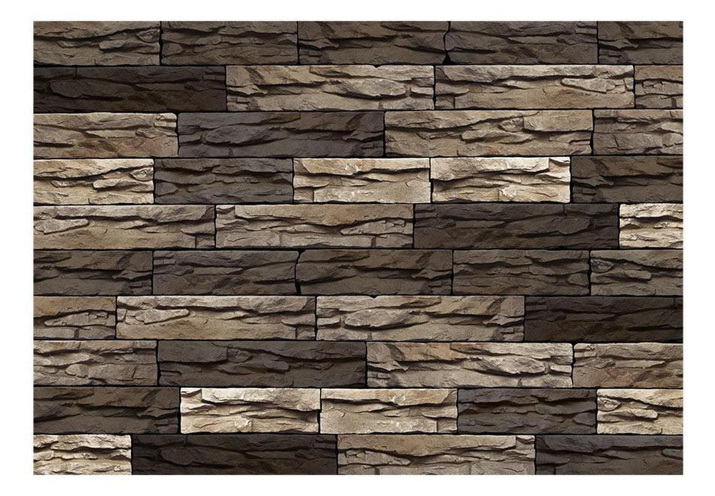 Surface Texture Wallpaper Wall Mural - Brown Modern Tiles