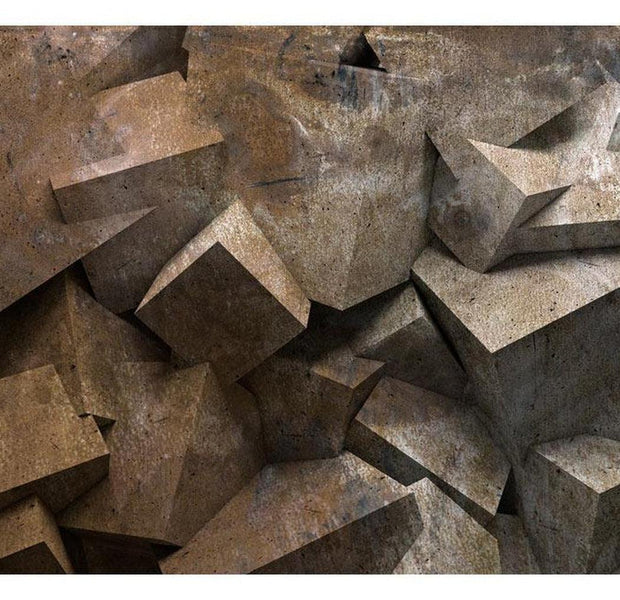 Surface Texture Wallpaper Wall Mural - Brown Stone Steps