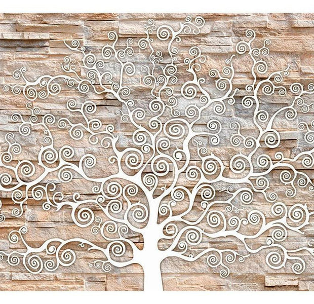 Surface Texture Wallpaper Wall Mural - Stone Tree Of Life