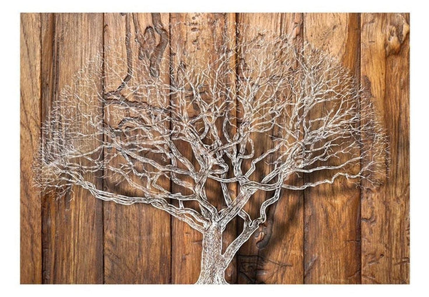 Surface Texture Wallpaper Wall Mural - Tree Of Life On Wood