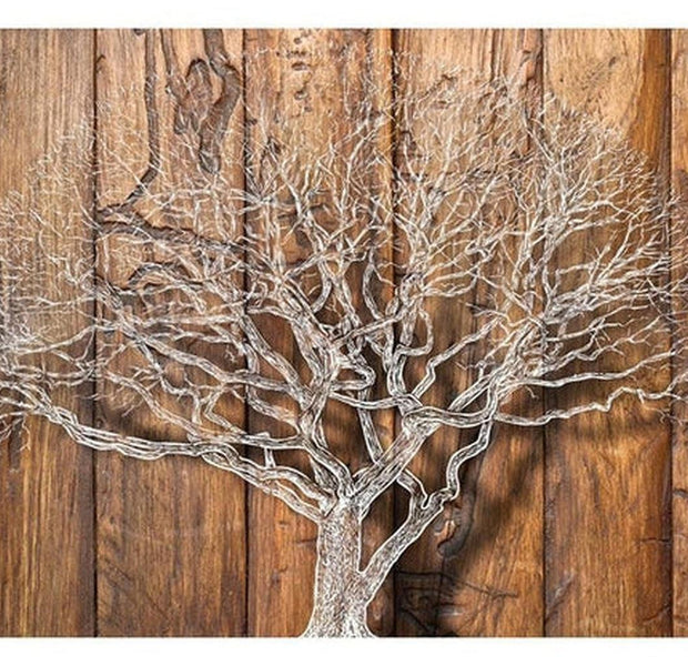 Surface Texture Wallpaper Wall Mural - Tree Of Life On Wood