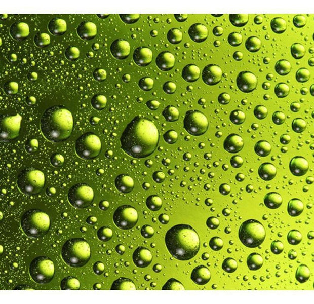 Surface Texture Wallpaper Wall Mural - Water Drops On Green Glass