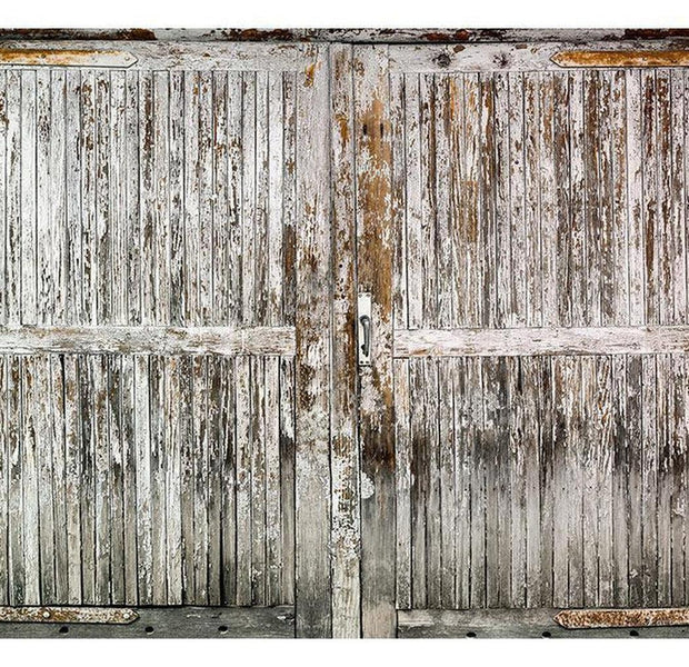 Surface Texture Wallpaper Wall Mural - Weathered Wooden Barn Door