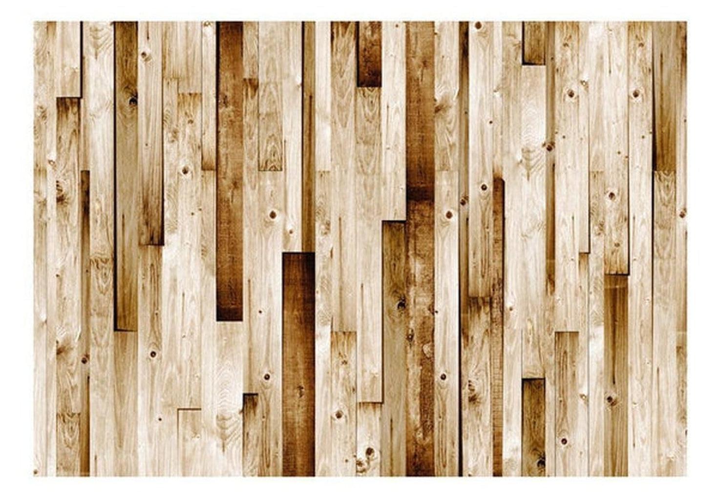 Surface Texture Wallpaper Wall Mural - Vertical Wooden Boards