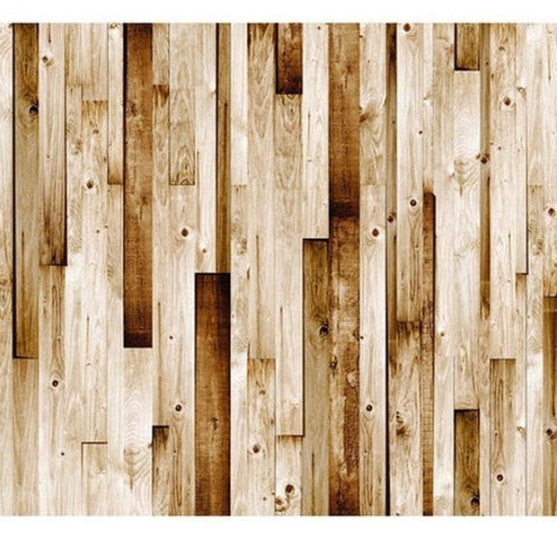 Surface Texture Wallpaper Wall Mural - Vertical Wooden Boards