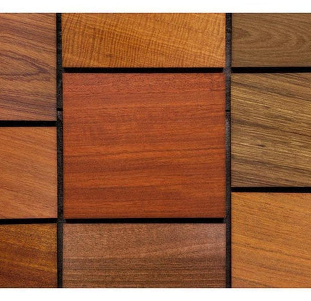 Surface Texture Wallpaper Wall Mural - Wooden Squares