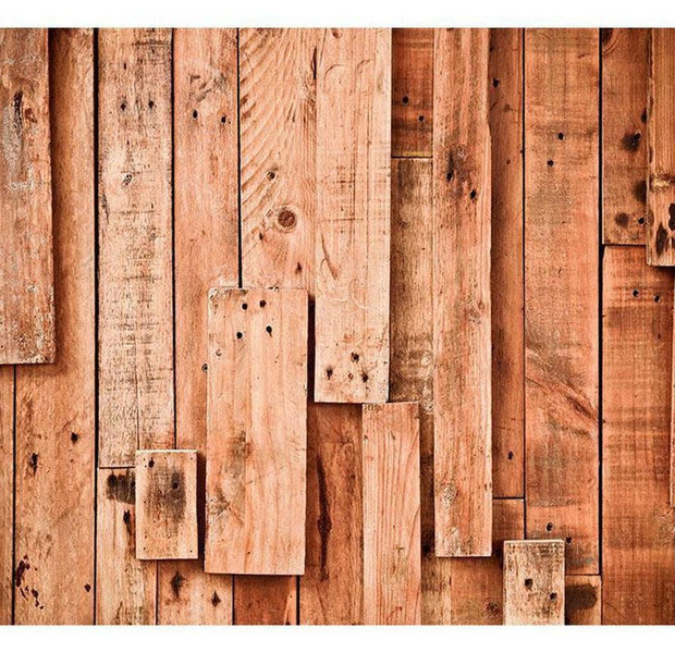 Surface Texture Wallpaper Wall Mural - Red Wooden Fantasy