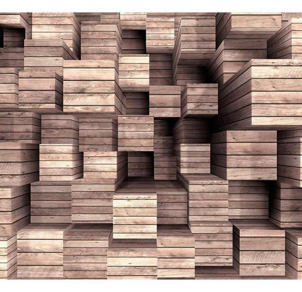 Surface Texture Wallpaper Wall Mural - Wooden Finesse