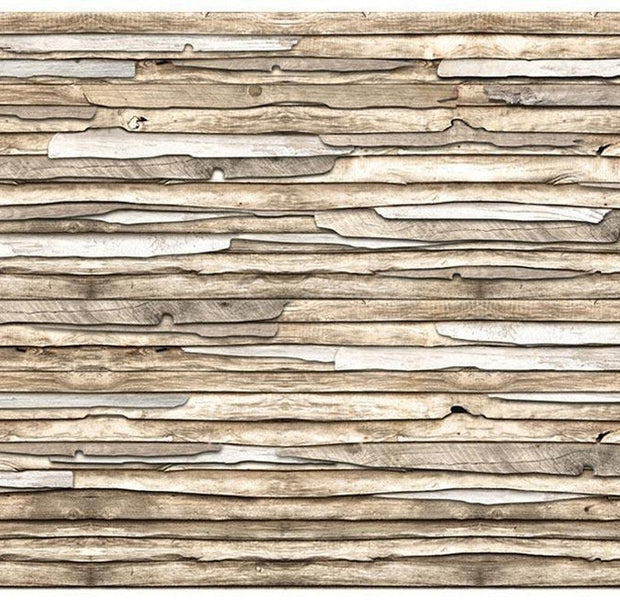 Surface Texture Wallpaper Wall Mural - Distressed Wooden Puzzle