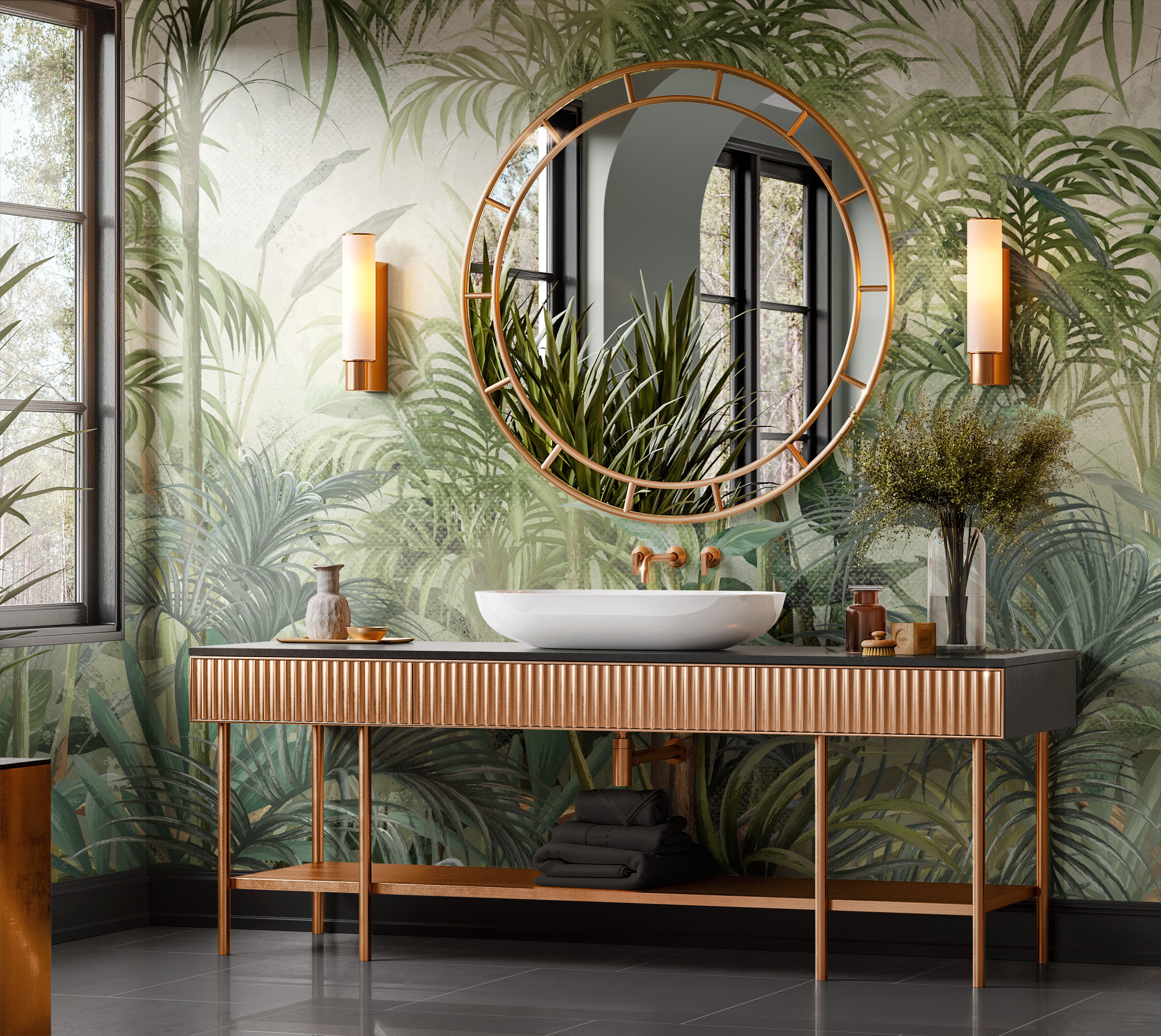 Premium Wallpaper Wall Mural - Green Tropical Jungle