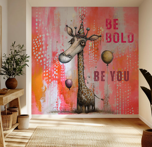 Premium Wallpaper Wall Mural - Giraffe Be Bold