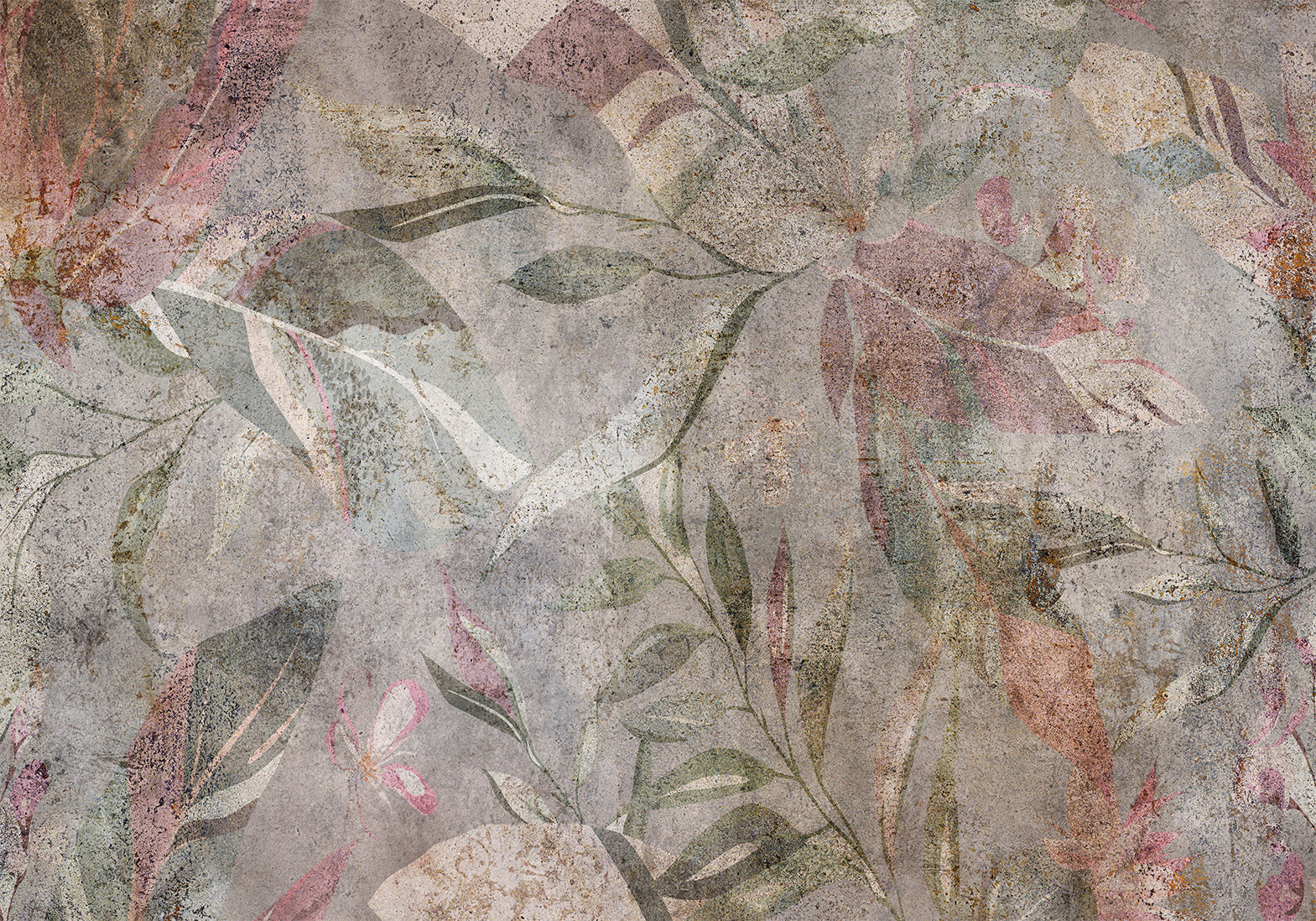 Botanical Wallpaper Wall Mural - Colors of Venetian Frescoes