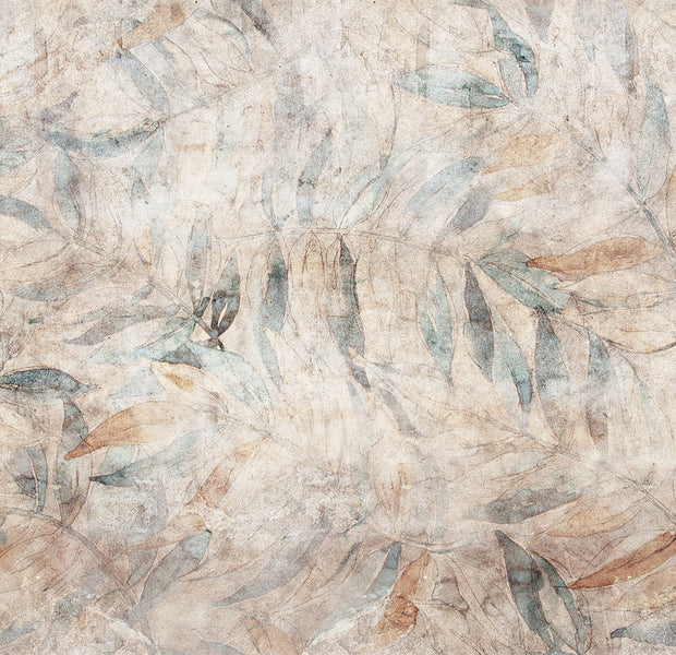 Botanical Wallpaper Wall Mural - Cool Greek Laurels
