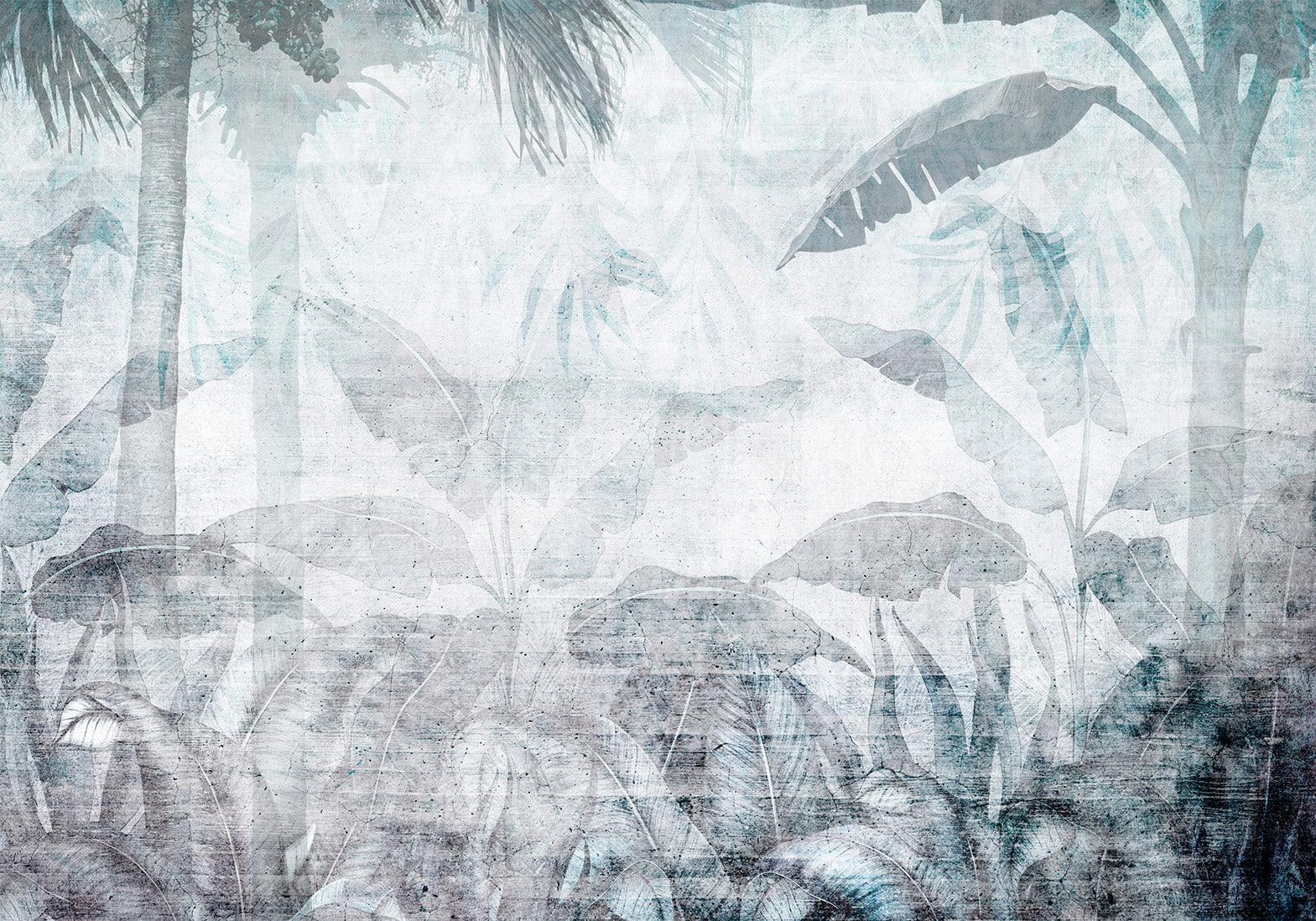 Botanical Wallpaper Wall Mural - Faded Jungle