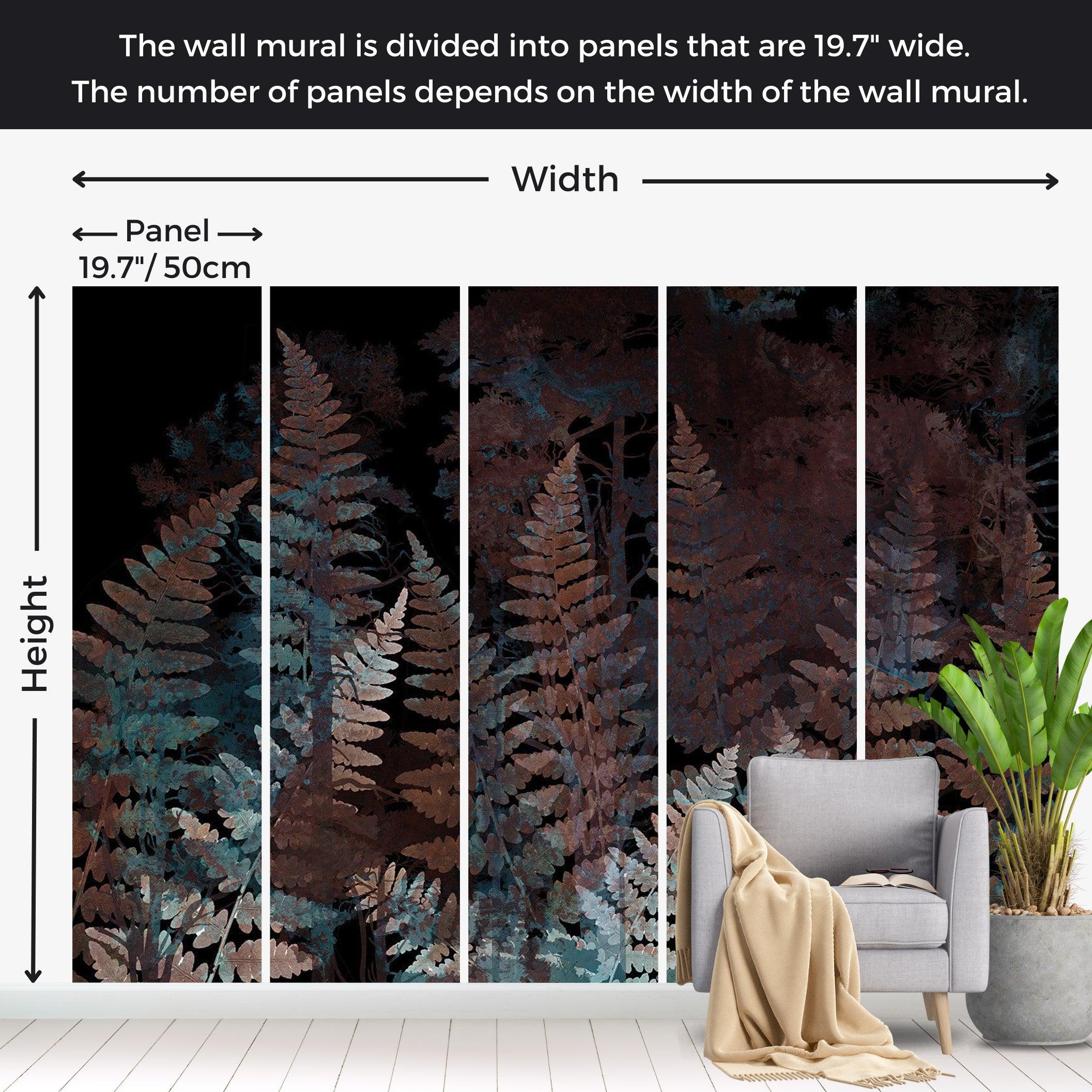 Botanical Wallpaper Wall Mural - Ferns in the Woods