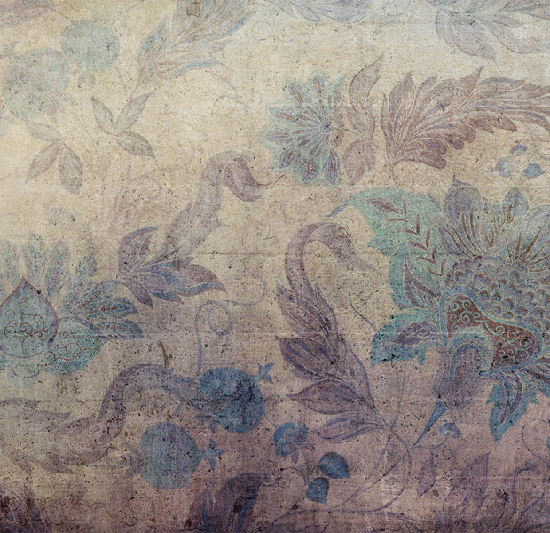 Botanical Wallpaper Wall Mural - Floral Decorations Vintage Style