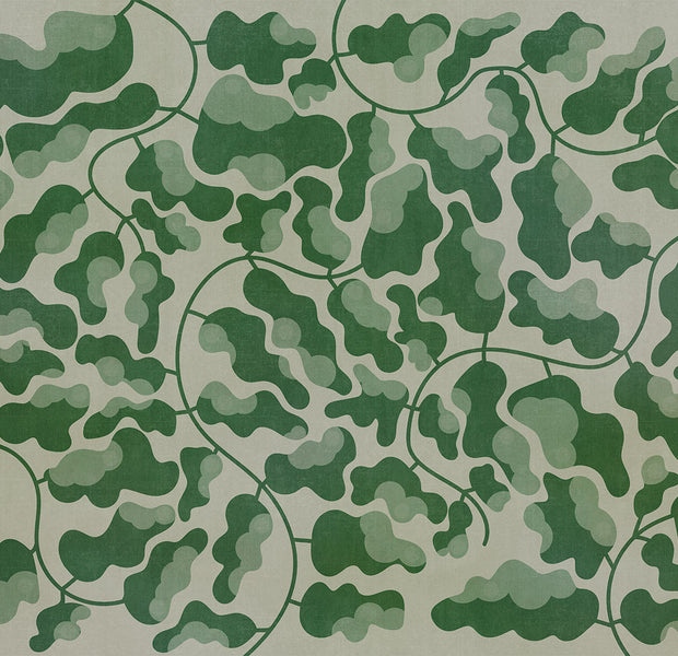 Botanical Wallpaper Wall Mural - Green Labyrinth