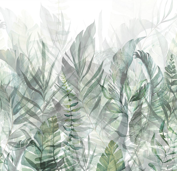 Botanical Wallpaper Wall Mural - Magic Grove Green