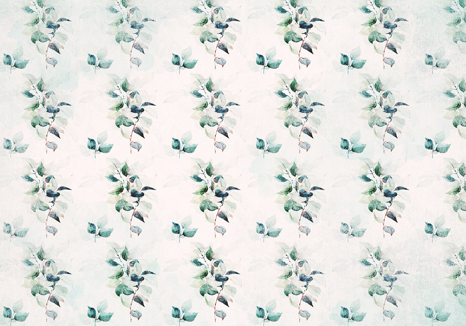 Botanical Wallpaper Wall Mural - Mint Green Nature