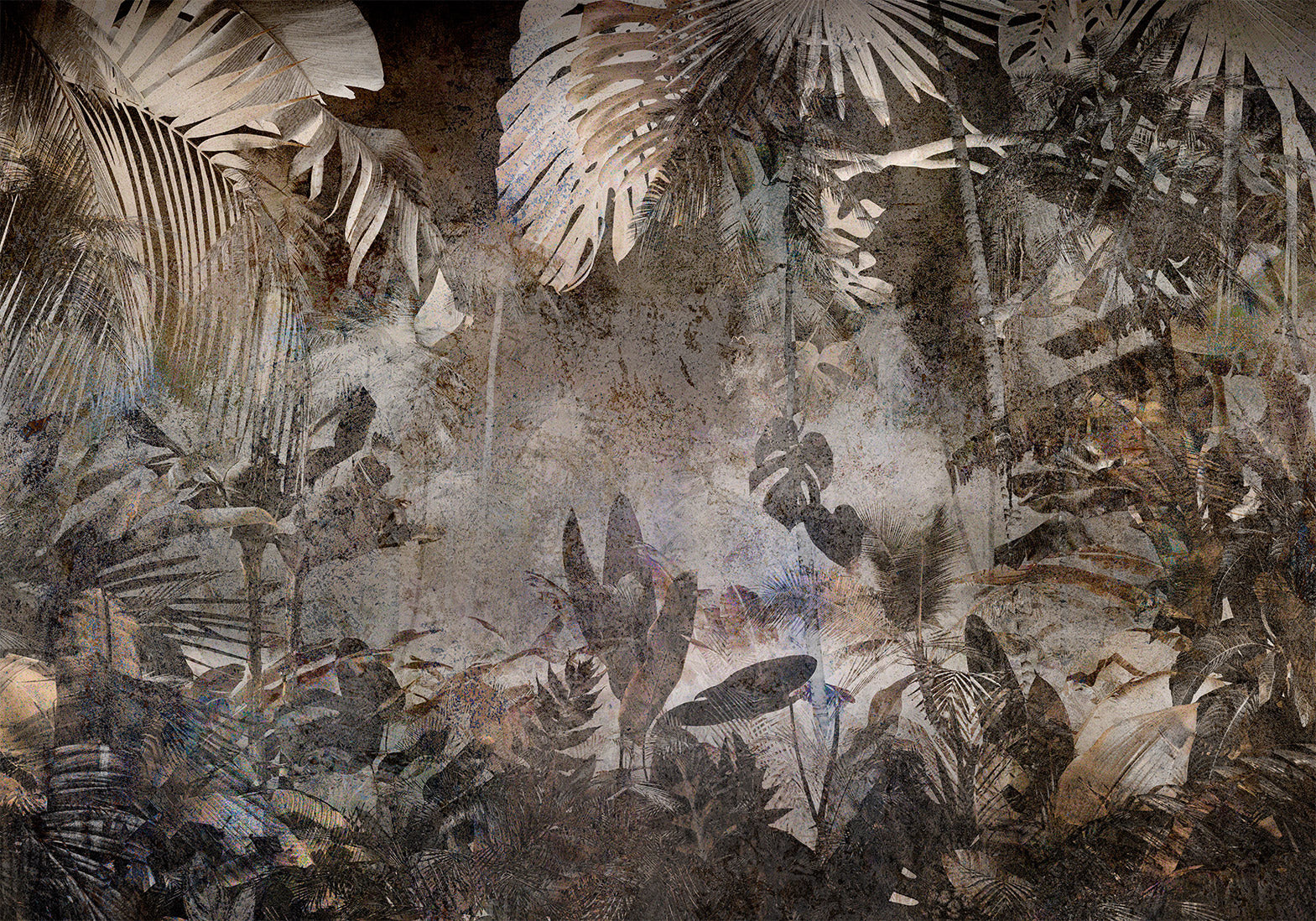 Botanical Wallpaper Wall Mural - Mysterious Jungle