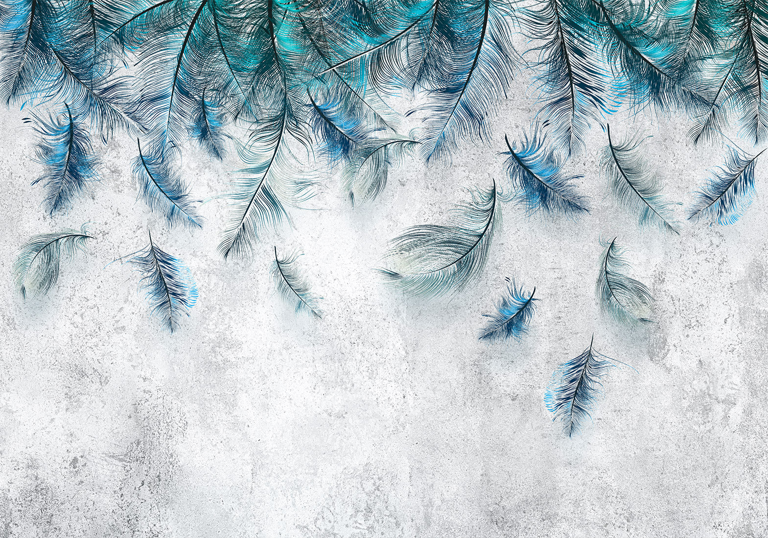 Background Wallpaper Wall Mural - Feathers in the Wind