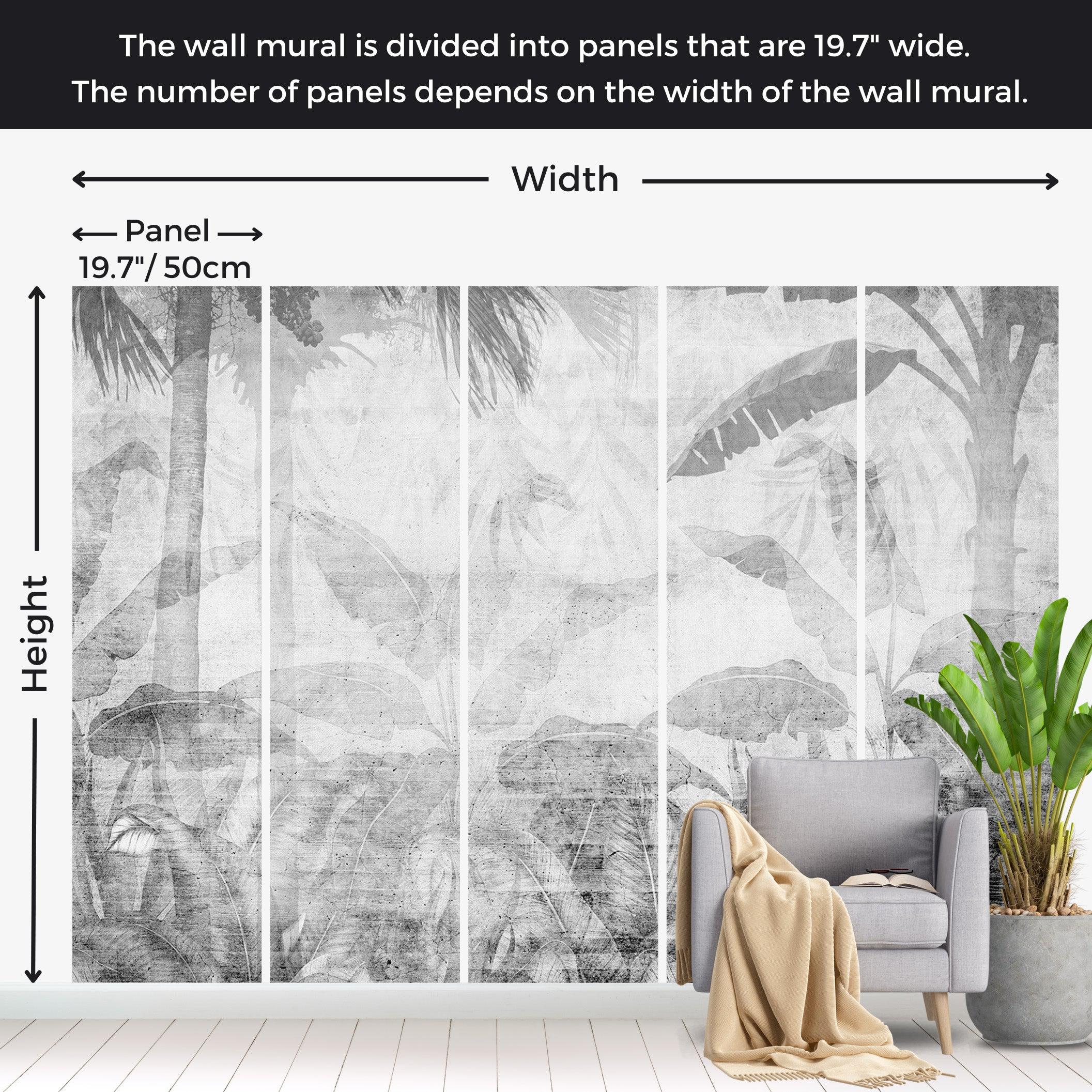 Botanical Wallpaper Wall Mural - Vanishing Jungle