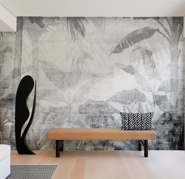 Botanical Wallpaper Wall Mural - Vanishing Jungle 39"Wx27"H / Regular