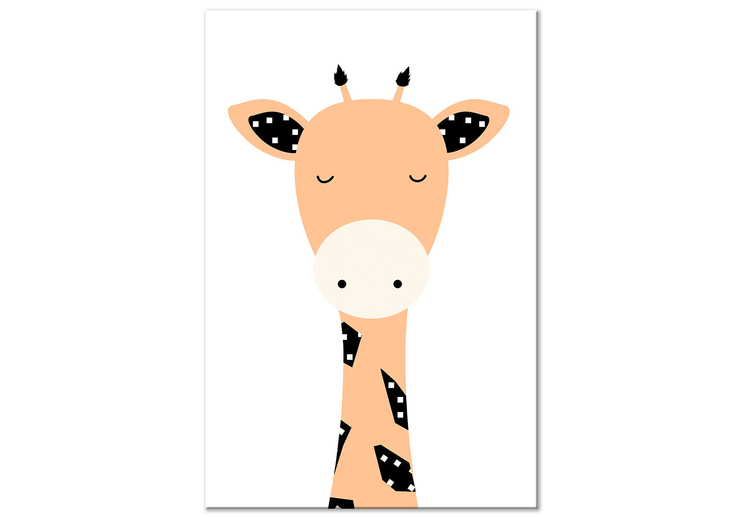 Cartoon Canvas Wall Art - Funny Giraffe