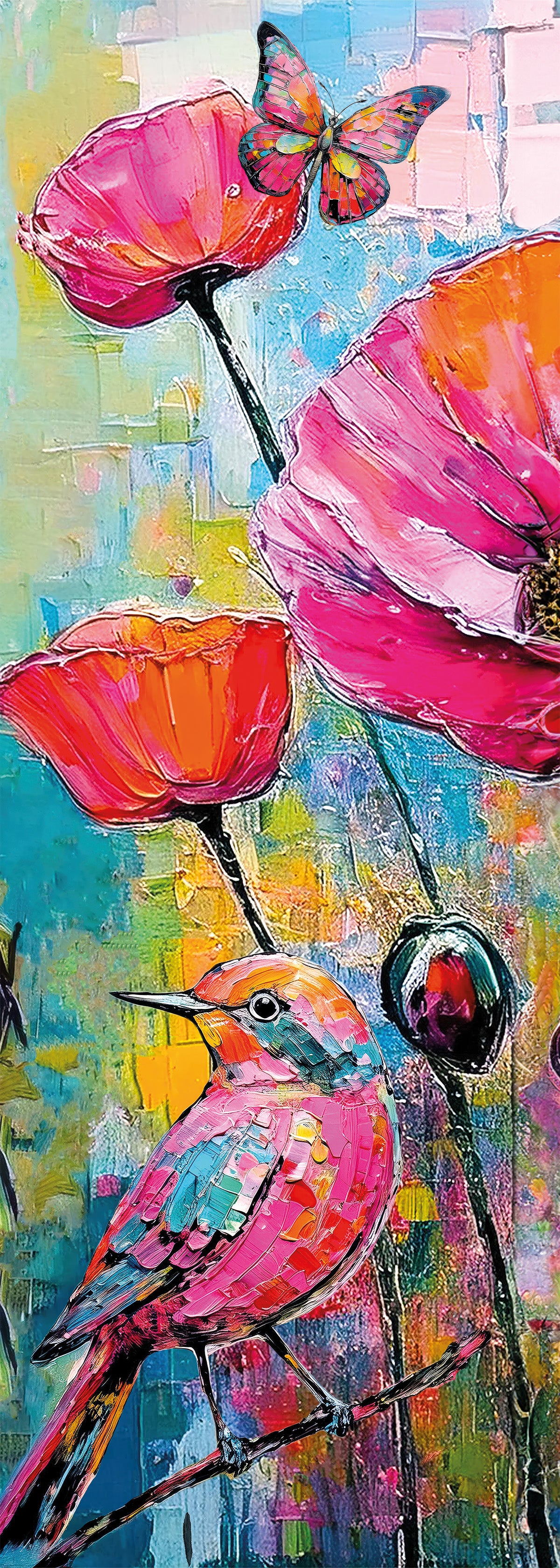 Happy Birds Poppies