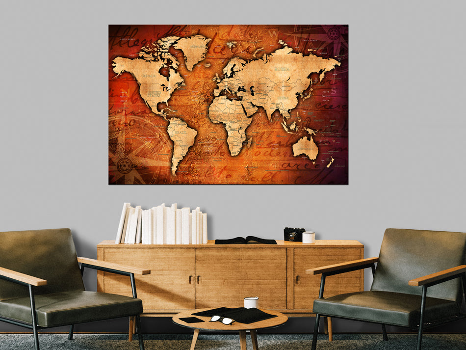 Decorative Cork Pin Board - Amber World