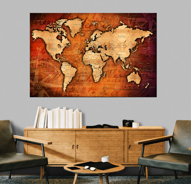 Decorative Cork Pin Board - Amber World