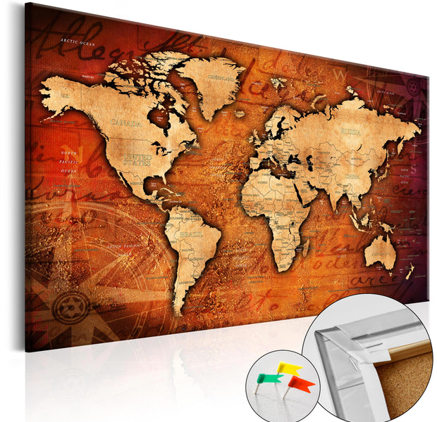 Decorative Cork Pin Board - Amber World