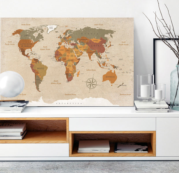 Decorative Cork Pin Board - Beige Chic