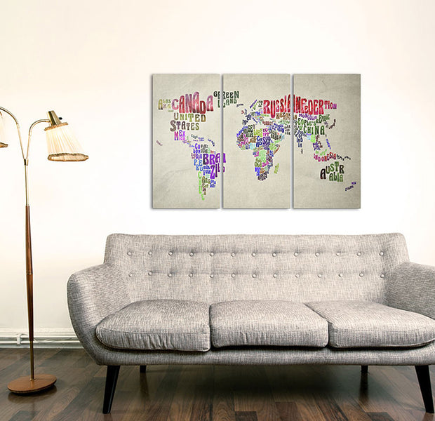 Decorative Cork Pin Board - Colorful Countries