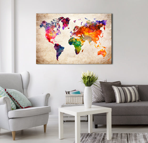 Decorative Cork Pin Board - Colourful Universe