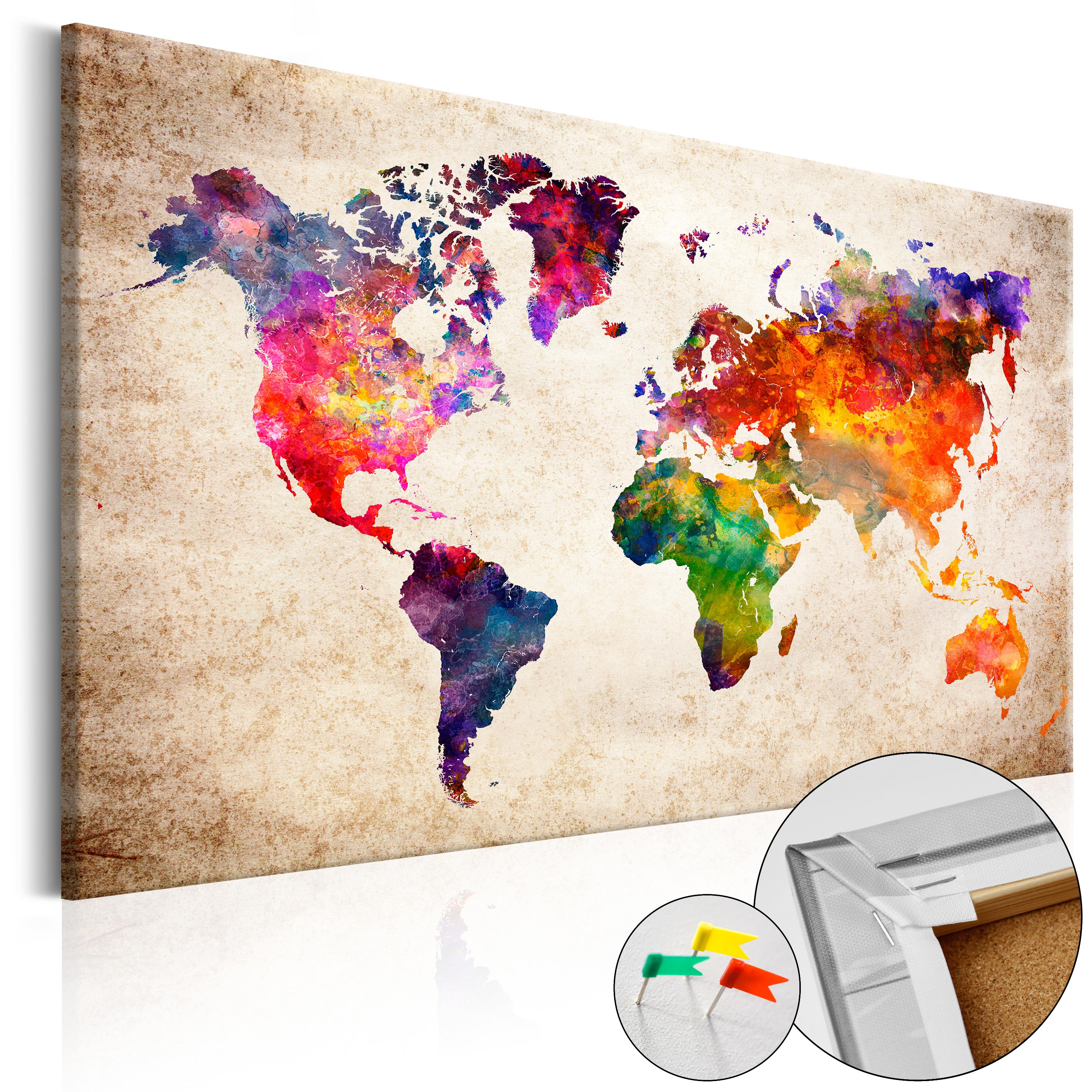 Decorative Cork Pin Board - Colourful Universe