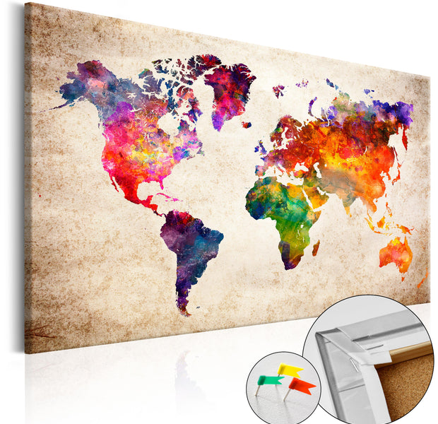 Decorative Cork Pin Board - Colourful Universe