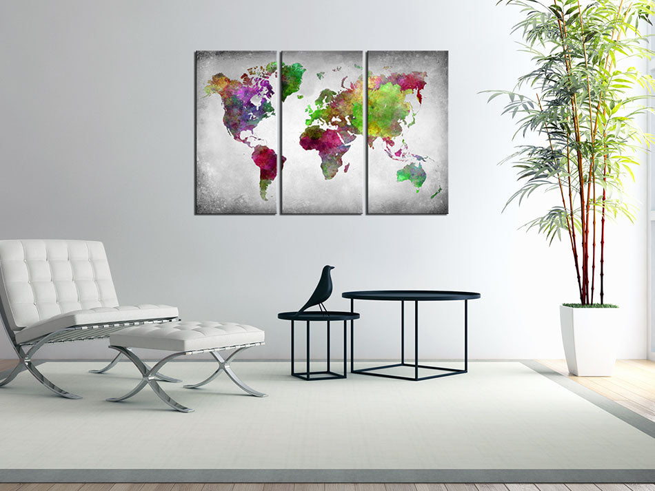 Decorative Cork Pin Board - Diversity of World - 3 Pieces