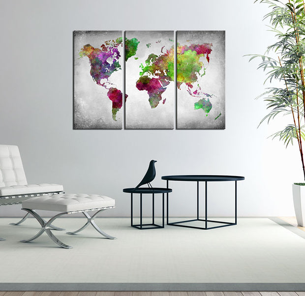 Decorative Cork Pin Board - Diversity of World - 3 Pieces