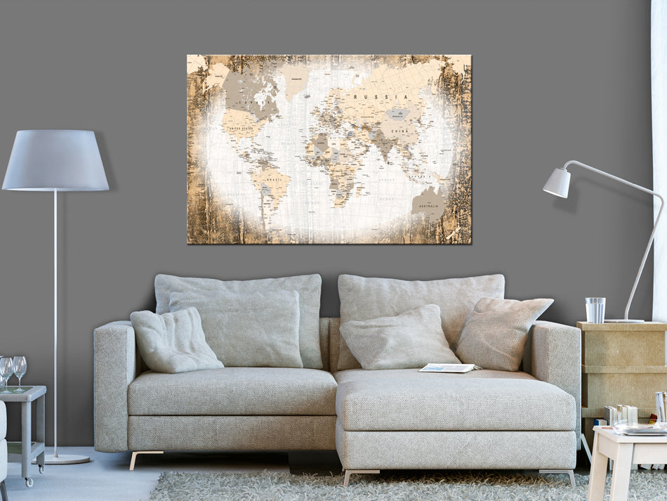 Decorative Cork Pin Board - Enclave of the World