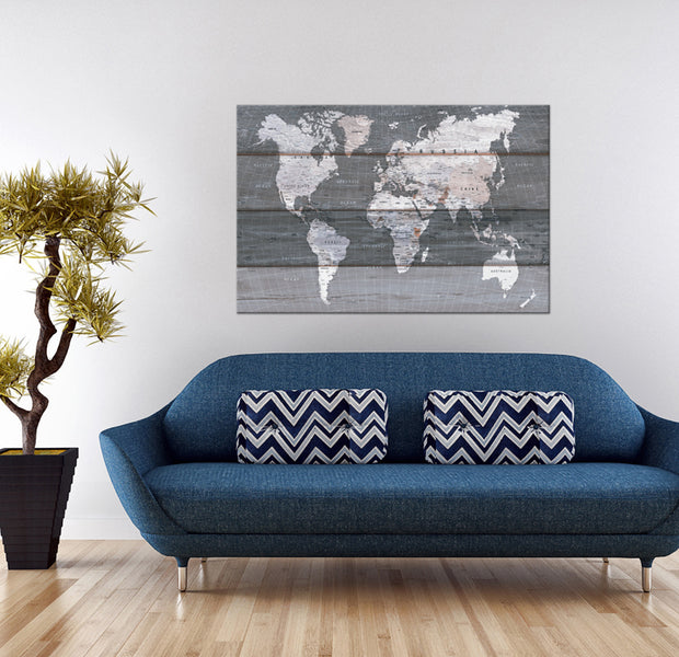 Decorative Cork Pin Board - Grey Earth