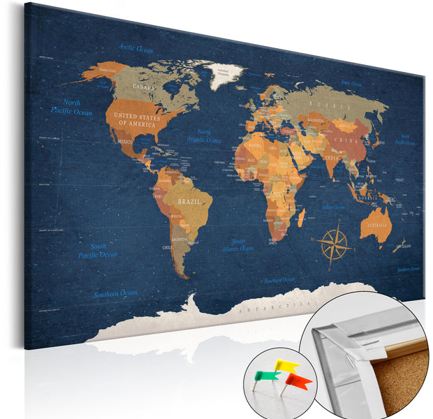 Decorative Cork Pin Board - Ink Oceans