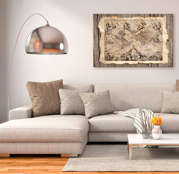 Decorative Cork Pin Board - Map of the Past