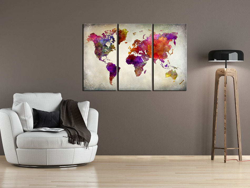 Decorative Cork Pin Board - Mosaic of Colours - 3 Pieces