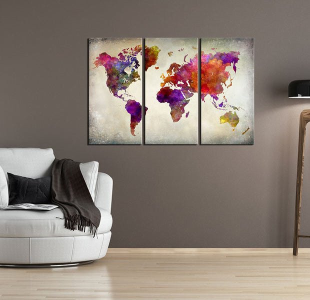 Decorative Cork Pin Board - Mosaic of Colours - 3 Pieces