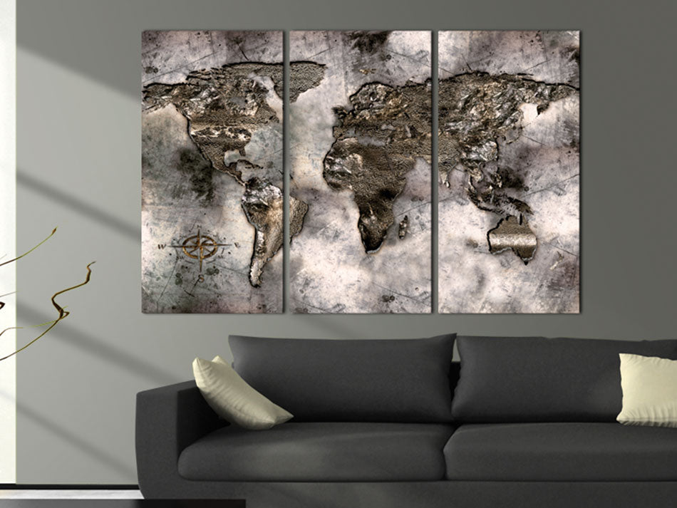 Decorative Cork Pin Board - Opalescent Map - 3 Pieces