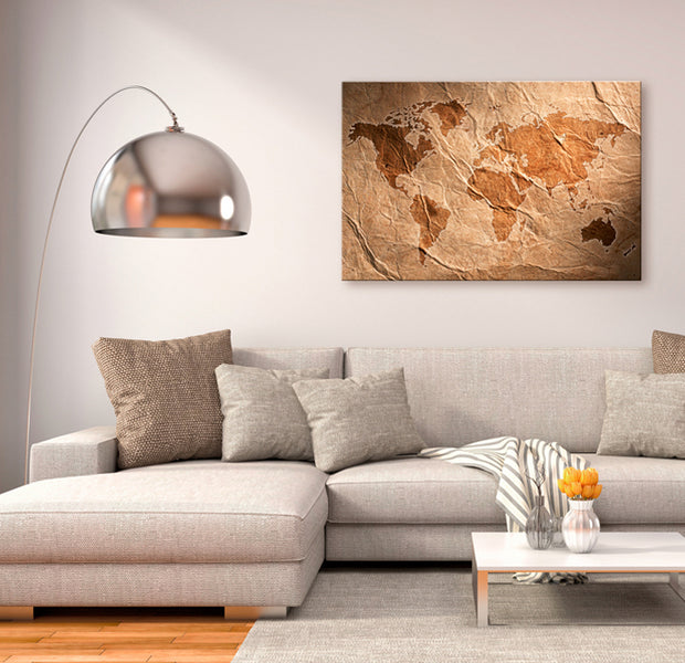 Decorative Cork Pin Board - Paper Map