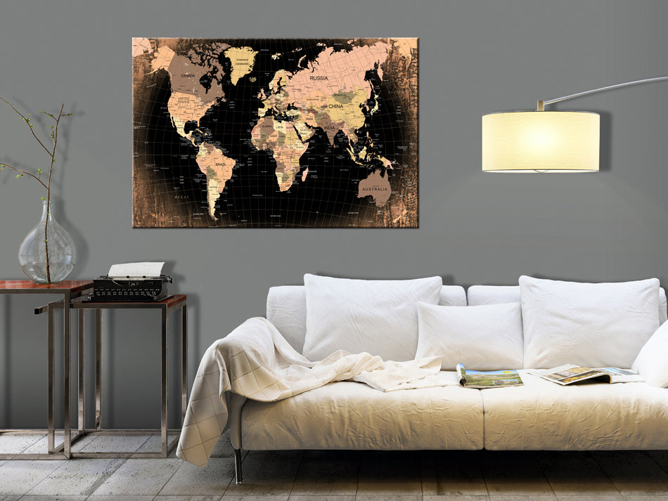 Decorative Cork Pin Board - Planet Earth